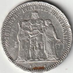 Monnaie ARGENT France 5 francs Hercule IIIe R&eacute;publique 1873 Paris Vendue au prix de l'argent