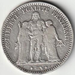 Monnaie ARGENT France 5 francs Hercule IIIe République 1874 Paris vendue au prix du Métal