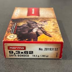 20 balles norma oryx bonded 18,5g / 285gr.
