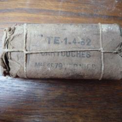ancien paquet de  cartouches  d'origine &agrave; poudre noire pour fusil Gras