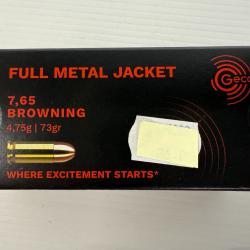 GECO CAL 7.65 BROWNING 4.75G/73GR VENDU PAR 4 BOITES DE 50 BALLES FRAIS DE PORT OFFERT