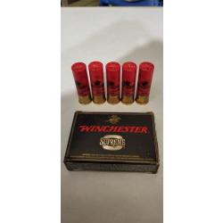 5 Cartouches winchester 12/76 15 grains cuivrés