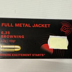 GECO CAL 6.35 FMJ 3.2G/49GR VENDU PAR 6 BOITES DE 50 BALLES FRAIS DE PORT OFFERT