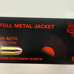 GECO CAL 45 ACP 14.9G/230GR FMJ VENDU PAR 2 BOITES DE 50 BALLES FRAIS DE PORT OFFERT