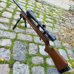 carabine anschutz model 64 MPR canon lourd 22 lr avec lunette HAWCK 8X32X44