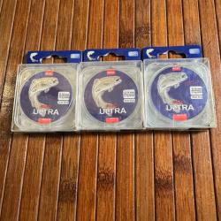 DESTOCKAGE PÊCHE LOT DE 3 BOBINES ASSO ULTRA 0,14 mm 2,1 kg 25 Mètres