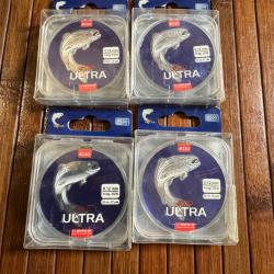 DESTOCKAGE PÊCHE LOT DE 4 BOBINES ASSO ULTRA 0,12 mm 1,6 kg 25 Mètres