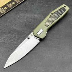 Couteau Gerber Fuse Green Manche GRN Lame Acier 7Cr17MoV Linerlock Clip