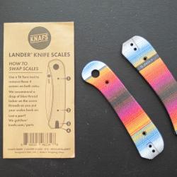KNAFS plaquettes en G10 Mexican Blanket SERAPE pour couteau Lander 1 réf 00089 NEUF