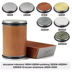 Affûteur de couteau (Grain 400/1000) + disque d'émorfilage (240/600/1000/5000/8000/10000)