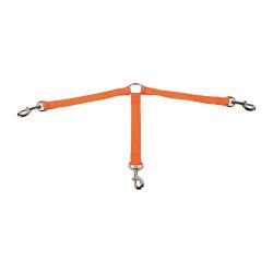 Tripleur de laisse 25 cm orange
