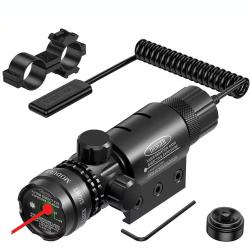 Laser Rouge puissant pour rail picatinny ou fixation lunette avec switch déporté pile+chargeur