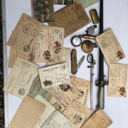 Lot ancien poilu , correspondances et autres.