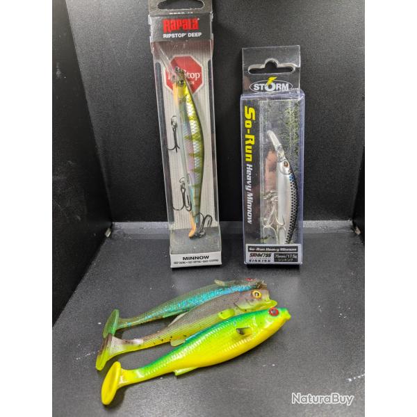 Lot 334 / Leurre Souple LMAB Kof  X3 PCS, leurres STORM leurres Rapala FISH AND FISHING.