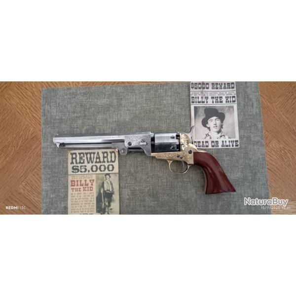 REVOLVER  POUDRE NOIRE 1851 CAL 36 VERSION LUXE GRAV DE 1995.BON ETAT..