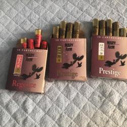 3 boîtes de 10 cartouches cal 12 ,mary arme prestige,  plombs . ,4 ,7   36 gr