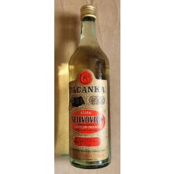 Bouteille de BRANDY (1 LITRE) CACANKA (1979) OLD PLUM BRANDY (Origine SERBIE)