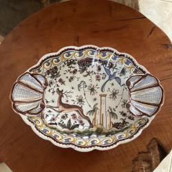 Vide poches en porcelaine motif chasse