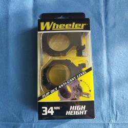 Colliers Wheeler 34 mm Haut Picatinny avec niveau