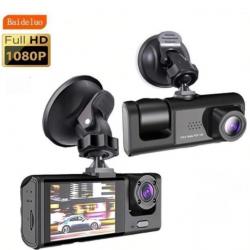 Caméra de tableau de bord 1 euro sans réserve vision nocturne IR 1080p 2caméras .dashcam