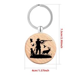 Porte clé passion chasse idées cadeaux original Noël fêtes des pères anniversaire ect recto/verso z4