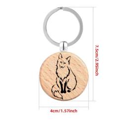 Porte clé renard  idées cadeaux original Noël fêtes des pères anniversaire ect recto/verso z4