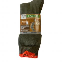LOT 2 PAIRES DE CHAUSSETTES BOUCLA COTON CHASSE bf