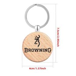 Porte clé logo browning idées cadeaux original Noël fêtes des pères anniversaire recto/verso z4