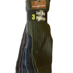 LOT DE 3 PAIRES DE MI BAS BOTTES JEAN/MARRON/KAKI bf