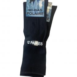 LOT DE 2 MI BAS POLAIRE NOIR bf
