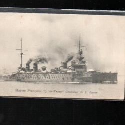 marine fran&ccedil;aise jules ferry croiseur de 1&egrave;re classe cpa 5588