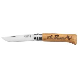 Couteau Opinel 8 Inox Chien Chêne