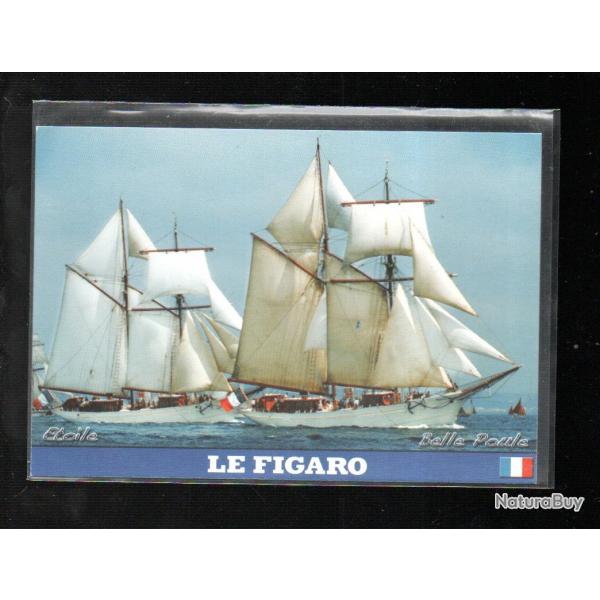 les grands voiliers toile et belle poule france  cpm1977 navire cole
