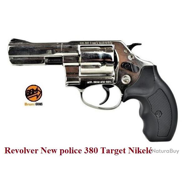 Revolver New police  380 target  Nikel  blanc uniquement