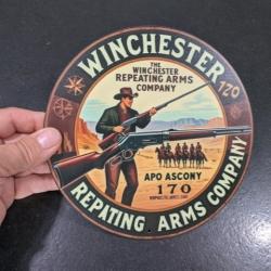 PLAQUE DECORATIVE ALUMINIUM WINCHESTER DIAMETRE 200