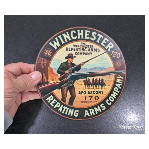 PLAQUE DECORATIVE ALUMINIUM WINCHESTER DIAMETRE 200