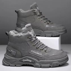 Chaussures chaudes avec Cotton spécial hiver couleur gris