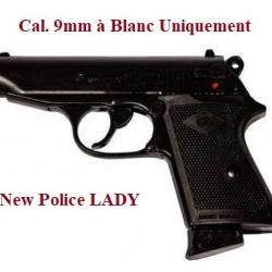 Pistolet new police lady bronze Cal. 9mm à blanc uniquement