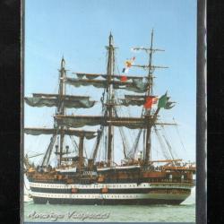 les grands voiliers amerigo vespucci italiel cpm 1974 navire école