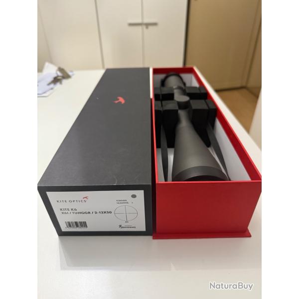 Lunette d'Approche Kite Optics 2-12x50i HD Finition Cerakote
