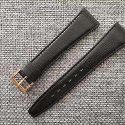 Bracelet noir de montre cuir de phoque 20 mm neuf