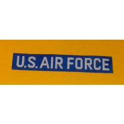 INSIGNE TISSU : U.S AIR FORCE , ARMEE DE L'AIR AMERICAINE  , DIMENSION 15 CM X 2,5 CM , BON ETAT VOI