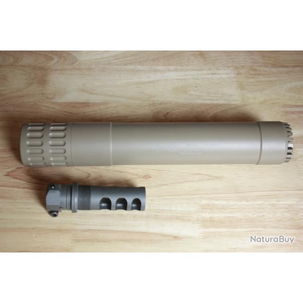 Silencieux B&T Monoblock .308 Coyote + compensateur 5/8x24