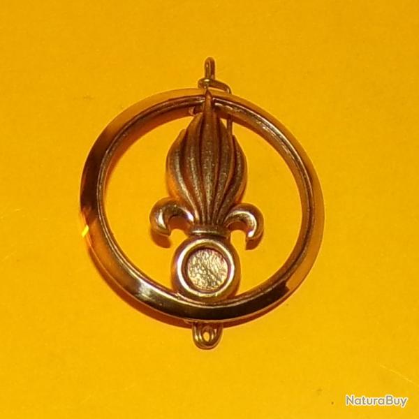LEGION : INSIGNE DE BERET  DE LA LEGION ETRANGERE , INSIGNE DE BERET DORE, FABRICANT BERAUDY VAURE