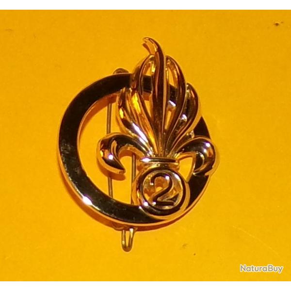 LEGION : INSIGNE DE BERET DU 2 REGIMENT ETRANGER D'INFANTERIE DE LA LEGION ETRANGERE , INSIGNE DE B