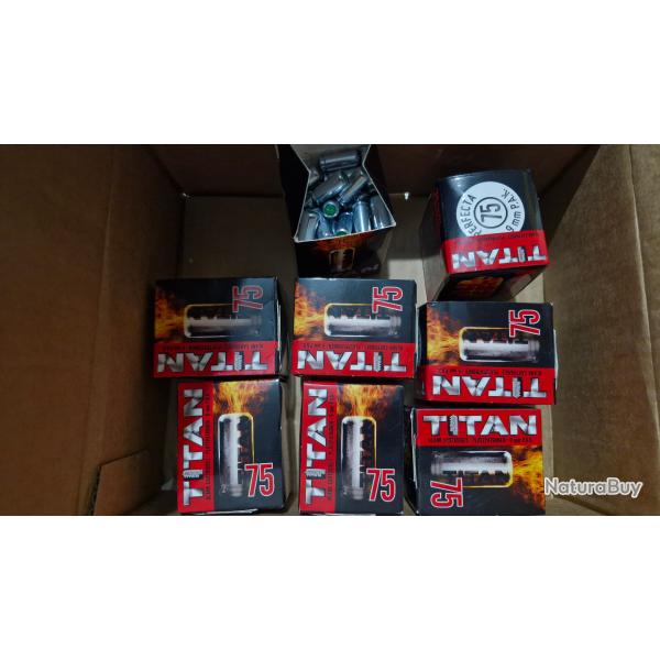 Lot de 600 cartouches 9mm blanc TITAN