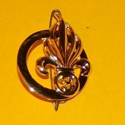 LEGION : INSIGNE DE BERET DU 3° REGIMENT ETRANGER D'INFANTERIE DE LA LEGION ETRANGERE , INSIGNE DE B