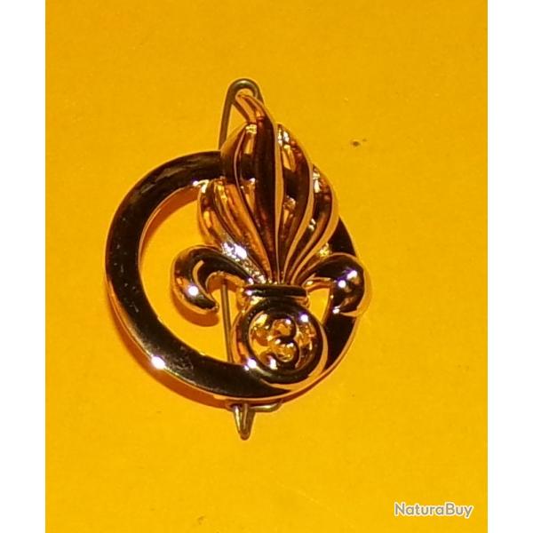 LEGION : INSIGNE DE BERET DU 3 REGIMENT ETRANGER D'INFANTERIE DE LA LEGION ETRANGERE , INSIGNE DE B