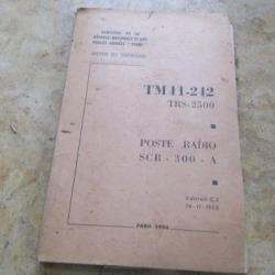 manuel mémento 1956 poste radio SCR300 guide guerre Algérie complet