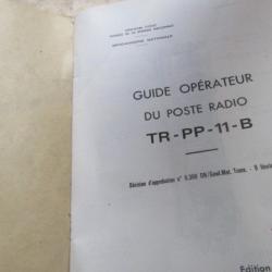 fin manuel mémento  poste radio TRPP 11 guide  de 1972 talky walky